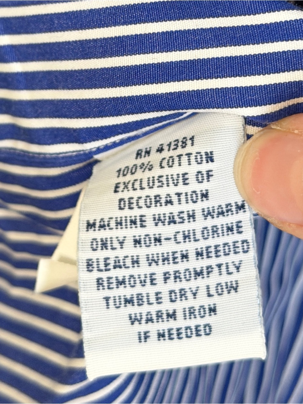 Ralph Lauren Striped Button Up Shirt Size XS Small Women’s Oversized Blue White - Picture 8 of 10